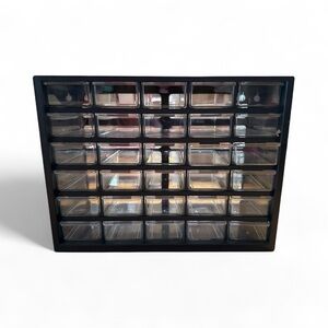 Black 30-Drawer Storage Cabinet